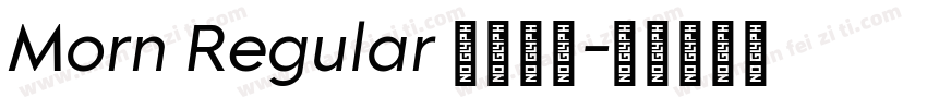 Morn Regular 语言英文字体转换